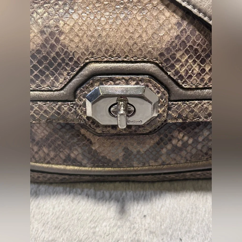 Coach Campbell Exotic Leather Python Crossbody Bag - Picture 5 of 14